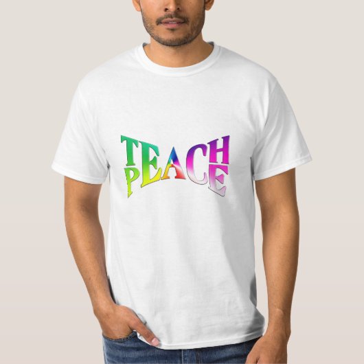 PEACE 教え Rainbow Graphic Tシャツ (正面)