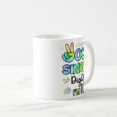 Peace 独身の Out Digits私は10人の子供 コーヒーマグカップ (正面右)
