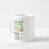 Peace 独身の Out Digits私は10人の子供 コーヒーマグカップ (正面左)