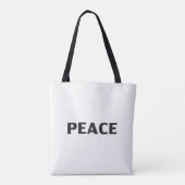 "Peace"白黒トートバッグ トートバッグ (裏面)