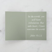 「Peace」聖なる書物、 経典グリーティングカード カード (内部)