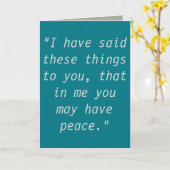 「Peace」聖なる書物、 経典グリーティングカード カード (黄色い花)