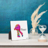 Peace:首から地面への抽象芸術Flamingo フォトプラーク (インサイチュ)