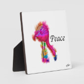 Peace:首から地面への抽象芸術Flamingo フォトプラーク (正面)