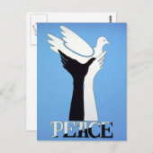 Peace 1960のヴィンテージアートはがき ポストカード (正面/裏面)