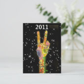 Peace 2011招待状 – 日付を保存! インビテーションポストカード (スタンド正面)