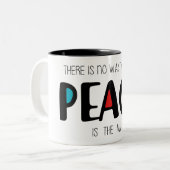 Peace 2 ツートーンマグカップ (正面左)