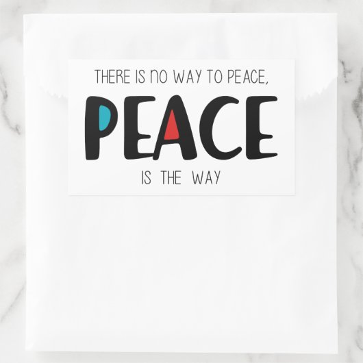 Peace 2 長方形シール (バッグ)