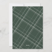 Peace 5フォトコラージュのダークグリーンミニマルクリスマス シーズンカード (裏面)