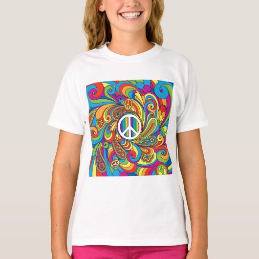 Peace 60sスタイル tシャツ (正面)