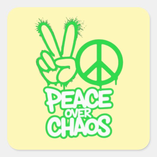 Peace Above Chaos スクエアシール (正面)