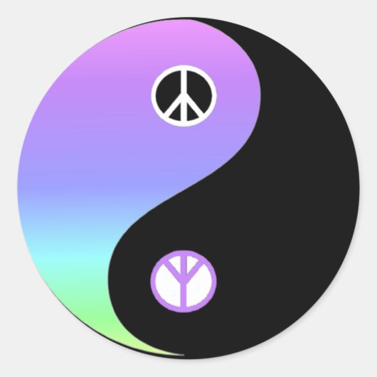Peace and Balanceステッカー ラウンドシール (正面)