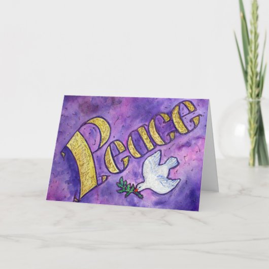 Peace and Dove Art Greeting Card カード (正面)
