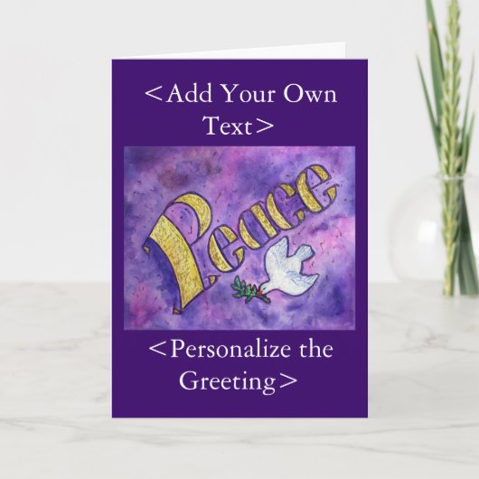 Peace and Dove Art Greeting Card カード (正面)