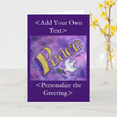 Peace and Dove Art Greeting Card カード (黄色い花)