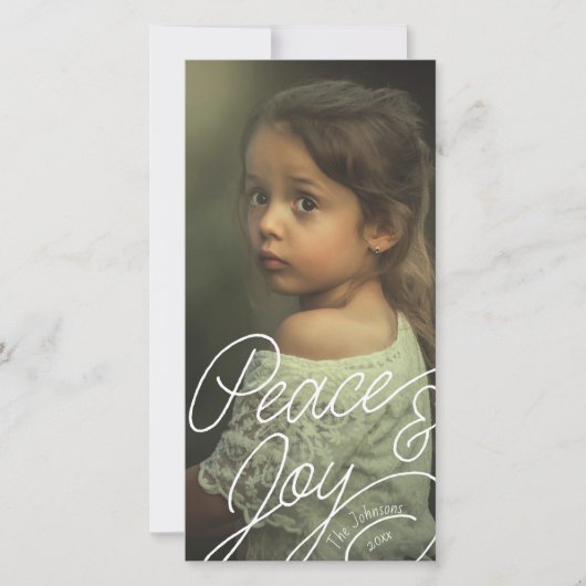 Peace and Joy Casual Script Photo (正面)