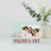 Peace and Joy Holidayフォトポストカード シーズンポストカード (スタンド正面)