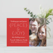 Peace and Joy Photo Flat Card, Red シーズンカード (スタンド正面)