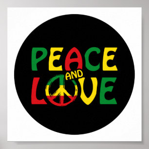 PEACE and LOVE,レゲエスタイル ポスター