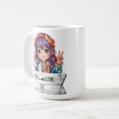 Peace and Love Anti Trump Merch Mug コーヒーマグカップ (正面左)