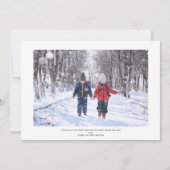 Peace and Love Christmas Holiday Photo Card シーズンカード (裏面)