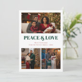 Peace and Love Christmas Photo Card シーズンカード (スタンド正面)