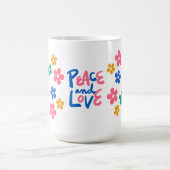 Peace and Love Floral Mug コーヒーマグカップ (中央)