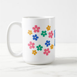 Peace and Love Floral Mug コーヒーマグカップ
