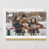 Peace and Love Goldenrod Winter Greeting Photo シーズンカード (正面)
