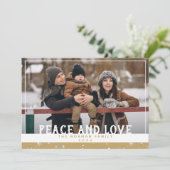 Peace and Love Goldenrod Winter Greeting Photo シーズンカード (スタンド正面)