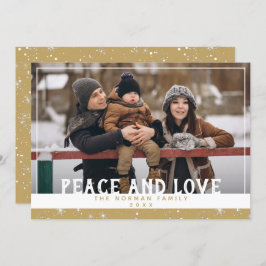 Peace and Love Goldenrod Winter Greeting Photo シーズンカード