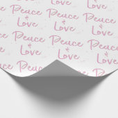 PEace-and-Love-Pink ラッピングペーパー (角)