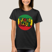 PEACE and LOVE, reggae style Tシャツ (正面)
