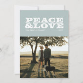 Peace and love retro holidayフォトカード シーズンカード (正面)