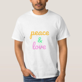 Peace and love tシャツ