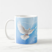 Peace and Love White Dove Mug コーヒーマグカップ (左)
