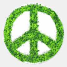Peace and Luck Roundステッカー