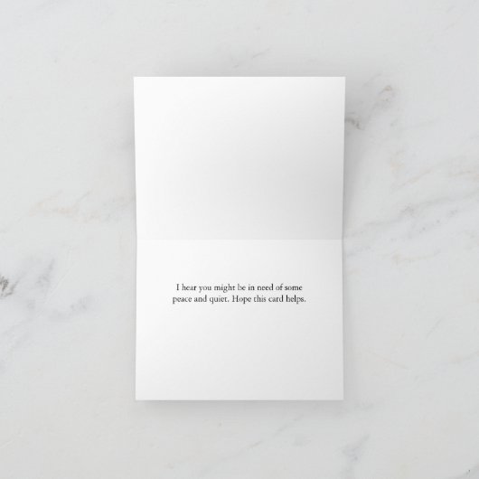 Peace and Quietカード カード (内部)