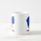 Peace and Serenity Blue Cambodia Map with Mont コーヒーマグカップ (中央)