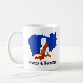 Peace and Serenity Blue Cambodia Map with Mont コーヒーマグカップ