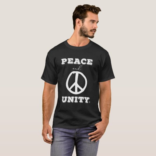 Peace And Unity Peace Sign Love Tシャツ (正面フル)