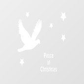 Peace At Christmas With Dove In Flight White Logo ウィンドウサイン (シート)