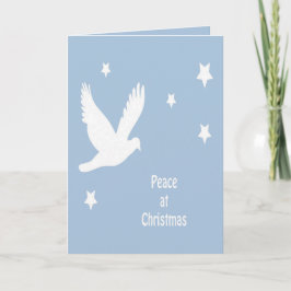 Peace At Christmas With Dove In Flight White Logo シーズンカード