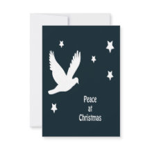 Peace At Christmas With Dove In Flight White Logo
