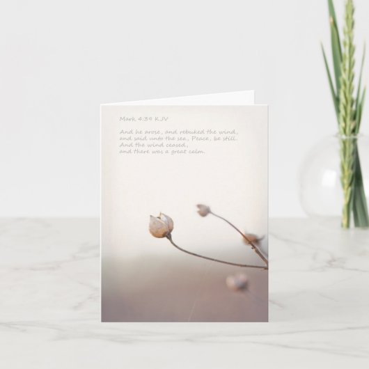 Peace Be Stillノートカード サンキューカード (正面)