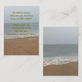 Peace Be Still -ビーチ&海聖札(Matthew) ノートカード (正面/裏面)