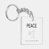 Peace be still bird flying キーホルダー (正面左)