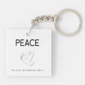 Peace be still bird flying キーホルダー (裏面)