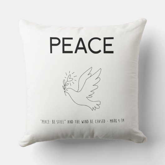 Peace be still bird flying クッション (裏面)