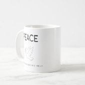 Peace be still bird flying コーヒーマグカップ (正面左)